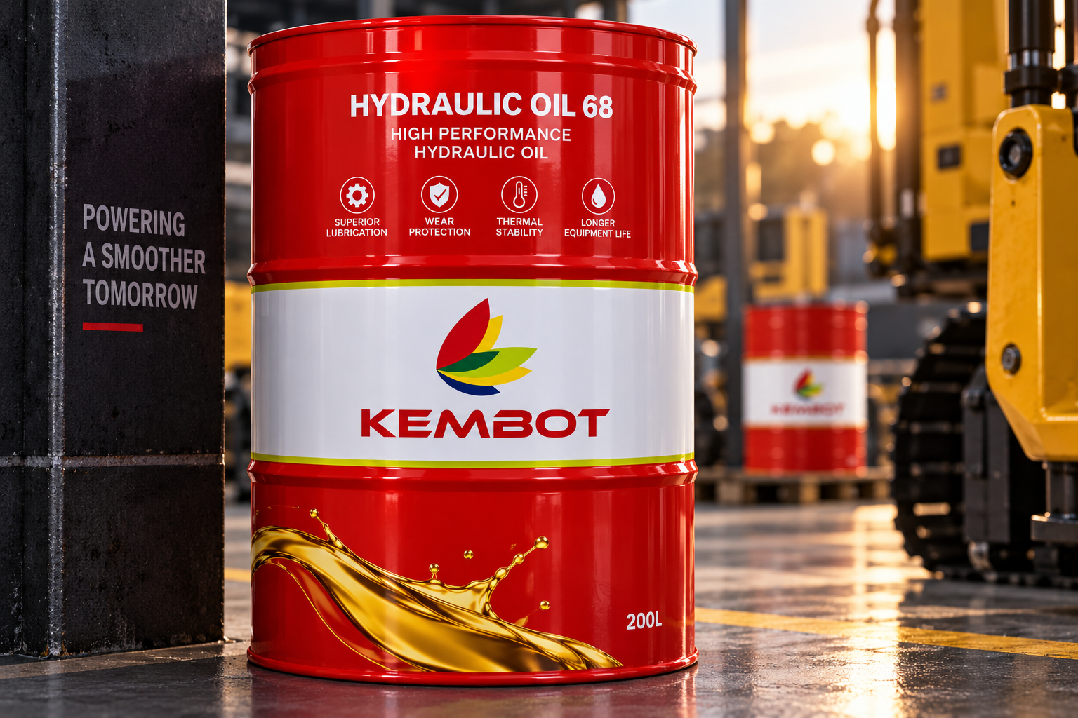 Hydraulic Oils HLP Series - KEMBOT HYDRA - HLP SERIES 32, 46, 68, 100, 150, 220, 320, 460